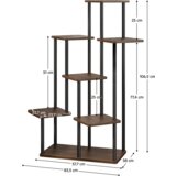 Kondela Kovinsko stojalo za rože, črna/rustikalni les, ADITE TIP 2 | Shoptok.si
