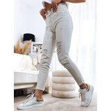 DStreet Spodnie damskie jeansowe MAYO jasnobeżowe | Shoptok.si