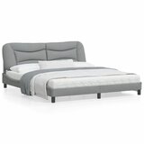 vidaXL Okvir za krevet s uzglavljem svjetlosivi 180x200 cm od tkanine | shoptok.hr