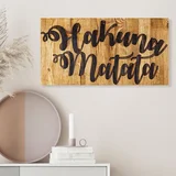 Zidna dekoracija Hakuna Matata Motto, 30x3x58 cm, Smeđa boja