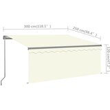 Tenda na ručno uvlačenje s roletom 3 x 2,5 m krem | shoptok.hr