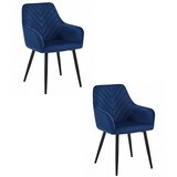 Brandless Stol NANA - mornarsko modri žamet / črne noge x 2, (22056985) | Shoptok.si