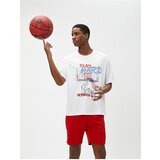 Koton Sports Oversize T-Shirt Basketball Printed Crew Neck Short Sleeve Cene