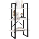vidaXL Regal bel 60x30x105 cm trdna borovina | Shoptok.si