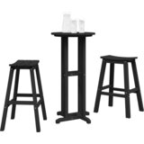 vidaXL set od 3 vrtne barske stolice crne hdpe | shoptok.hr