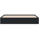 vidaXL Posteljni okvir s predali črn 200x200 cm inženirski les | Shoptok.si