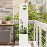 vidaXL Vrtni Sadič s Dekorativnom Pločom Bijela 32 x 140 cm | shoptok.hr