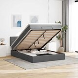  Otomanski krevet s madracem tamnosivi 140x190cm od tkanine | shoptok.hr