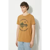 Fjallraven Pamučna majica Forest Mirror T-shirt M za muškarce, boja: smeđa, s uzorkom, F87045.232