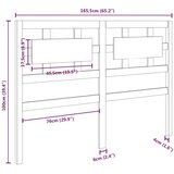  Uzglavlje za krevet boja meda 165,5x4x100 cm masivna borovina | shoptok.hr