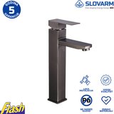 Jednoručna slavina za lavabo - visoka - slovarm - siva