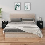 vidaXL Nočna omarica 2 kosa črna 40x35x49 cm trdna borovina Cene
