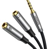 Ugreen 3,5 mm - mužjak - za dualni 3,5 mm ženski razdjelnik slušalica - Siva KP26284 Cene