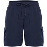 Trendyol Men's Navy Blue Standard Size Marine Shorts with Cargo Pocket Cene