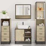 vidaXL 4-dijelni set kupaonskog namještaja boja hrasta sonome drveni | shoptok.hr