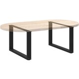  Noge za klubsko mizico v obliki črke U, 2 kosa, črne, 70 x (42-43) cm, jeklo, (22123488) | Shoptok.si