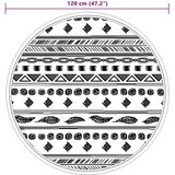 vidaXL Vanjski tepih sivi Ø 120 cm PP | shoptok.hr