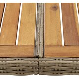  Vrtni blagovaonski stol smeđi 200 x 100 x 74 cm od poliratana | shoptok.hr
