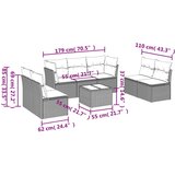 vidaXL 8-dijelni set vrtnih sofa od poliratana s jastucima svjetlosivi | shoptok.hr