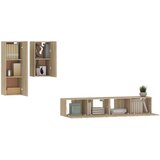  4-dijelni set TV ormarića boja hrasta sonome konstruirano drvo | shoptok.hr