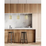 Lesnina XXXL visilica Lagunitas 99654, 3x E27, dužina 91 cm, mesing i prozirno staklo | shoptok.hr