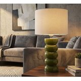 Mauro Ferretti Bijela/zelena stolna lampa keramička s tekstilnim sjenilom (visina 46 cm) Torr – | shoptok.hr