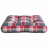  Jastuk za palete crveni karirani 50 x 50 x 12 cm od tkanine | Eponuda.com