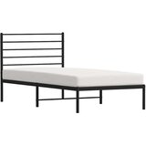  Metalni okvir za krevet s uzglavljem crni 90x200 cm | shoptok.hr