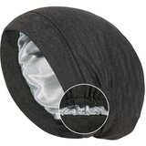INF Dvoslojna spalna kapa s satenasto podlogo za ženske, mehka spalna prevleka za glavo DarkGrey, (21625467) Cene