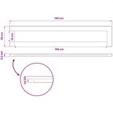  Pravokutni stolni vrh 150 x 30 x 3,2 cm Pravokutni | shoptok.hr