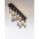 Nova Luce Siva steklena stropna svetilka s steklenim senčilom 10x72 cm Gustave – | Shoptok.si