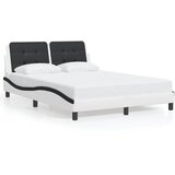  The Living Store Posteljni okvir z LED lučkami belo črn 140x190 cm umetno usnje - Posteljni Okvir, (21531690) | Shoptok.si