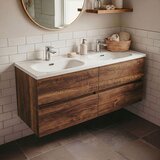 Skye_Decor Kupatilski ormarić sa umivaonikom, Braon Cene