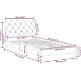 vidaXL okvir za krevet s uzglavljem plavi 100x200 cm baršunasti | shoptok.hr