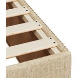 vidaXL Box spring postelja z vzmetnico krem 90x190 cm blago | Shoptok.si