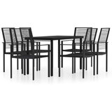  7-dijelni vrtni blagovaonski set crni | shoptok.hr