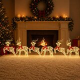  Božićni irvas 6 kom. 80 LED lampica Topla bijela | shoptok.hr