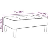  Tabure svjetlosivi 77x55x31 cm od tkanine - Svjetlosiva 1 | shoptok.hr