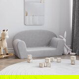 vidaXL Otroški kavč dvosed svetlo siv mehak pliš | Shoptok.si