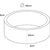 MeowBaby Bazen brez žog, 90x30 cm, žamet, svetlo siva, (21289253) | Shoptok.si