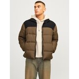 Jack & Jones Zimska jakna 'JJMOON' zeleno smeđa / tamno smeđa | shoptok.hr