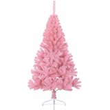  Umjetna polovica božićnog drvca sa stalkom ružičasta 150 cm PVC | shoptok.hr