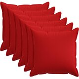  Presvlaka za jastuk 6 kom. HOUTEN Crvena 80 x 80 cm Umjetni lan | shoptok.hr