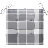 vidaXL Blazine za vrtne stole 6 kosov siv karo vzorec 50x50x3 cm blago | Shoptok.si