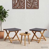  Ležaljka 2 pcs Čvrsto drvo eukaliptusa Siva | shoptok.hr