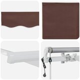 Tenda na ručno uvlačenje s LED smeđa 600 x 300 cm | Eponuda.com