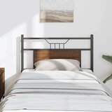  Posteljno vzglavje rjavi hrast 75 cm inženirski les in jeklo, (21829165) | Shoptok.si
