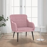  Fotelja ružičasta 63 x 76 x 80 cm baršunasta | shoptok.hr
