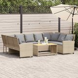  Vrtna sofa s jastucima bež poliratan | shoptok.hr