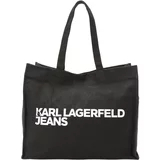KARL LAGERFELD JEANS Shopper torba crna / prljavo bijela